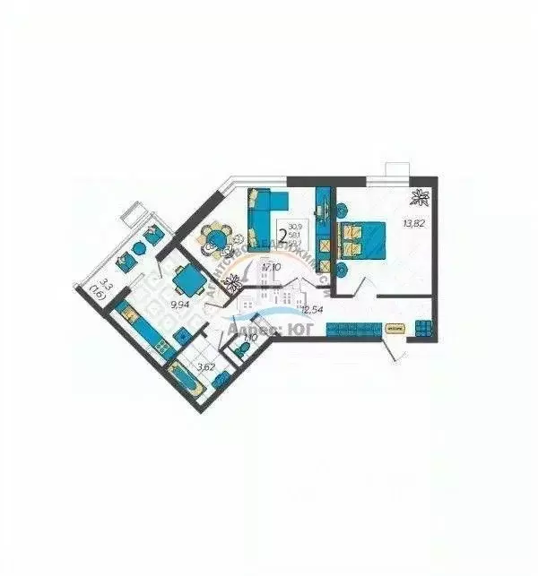 2-к кв. Краснодарский край, Анапа ул. Крылова (59.6 м) - Фото 2