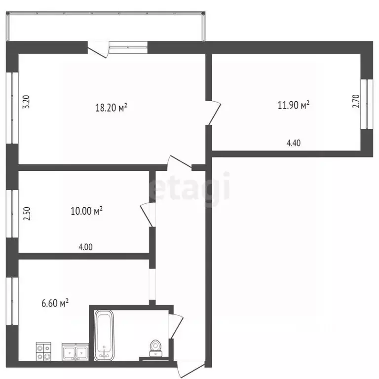 3-к кв. Ханты-Мансийский АО, Сургут ул. Лермонтова, 13/1 (61.1 м) - Фото 1