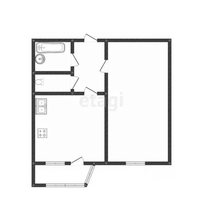 1-к кв. Костромская область, Кострома Кинешемское ш., 34а (39.4 м) - Фото 2