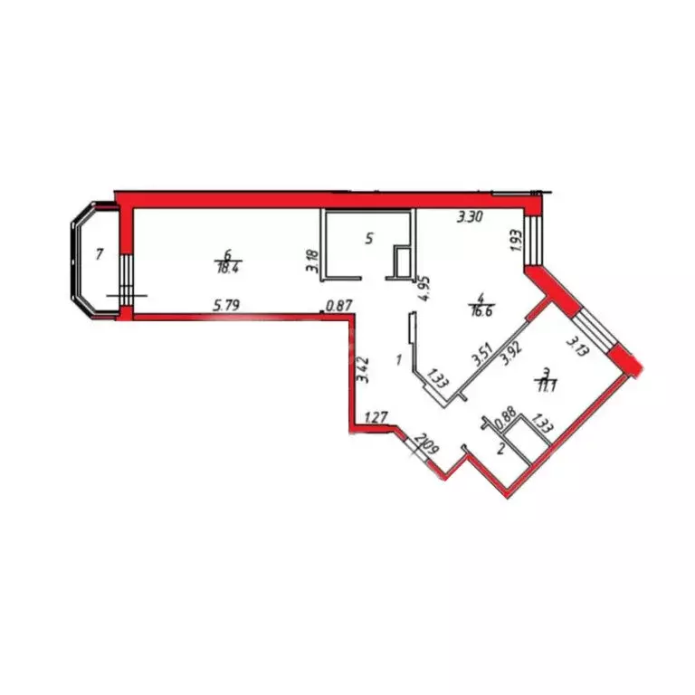 2-комнатная квартира: Красногорск, улица Игоря Мерлушкина, 4 (65 м) - Фото 1