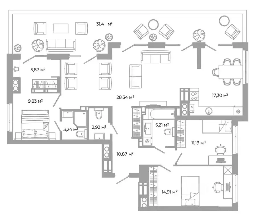 3-к кв. Астраханская область, Астрахань Зеленые кварталы жилрайон,  ... - Фото 1