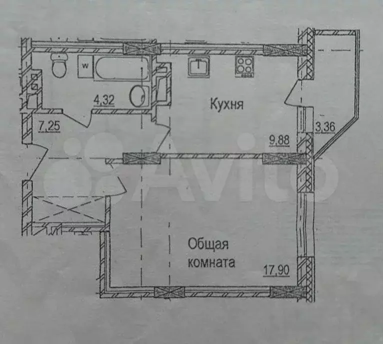 1-к. квартира, 39 м, 21/25 эт. - Фото 0