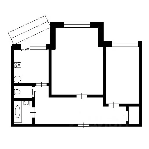 2-к кв. Ханты-Мансийский АО, Сургут ул. Профсоюзов, 12 (60.0 м) - Фото 1