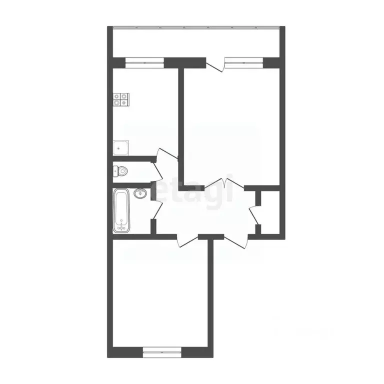 2-к кв. Тюменская область, Тюмень Транспортная ул., 106 (48.3 м) - Фото 2