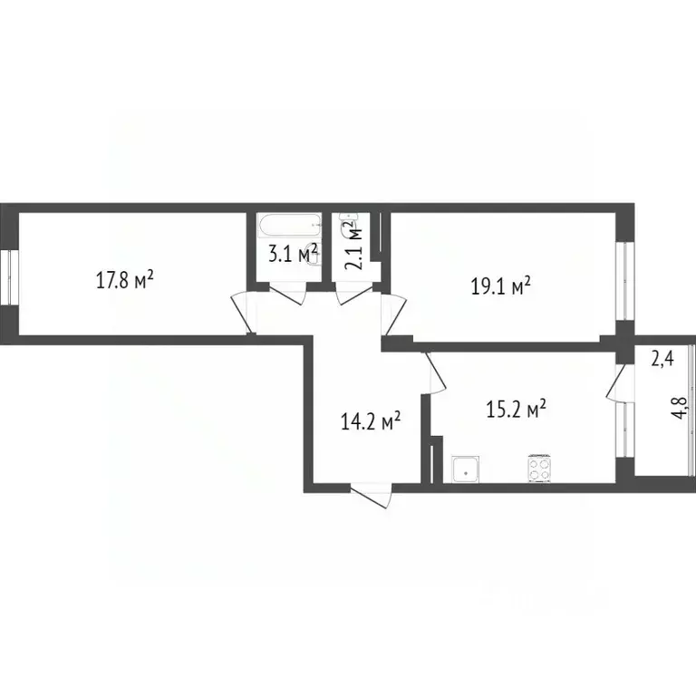 2-к кв. Ханты-Мансийский АО, Сургут Университетская ул., 15 (67.3 м) - Фото 1