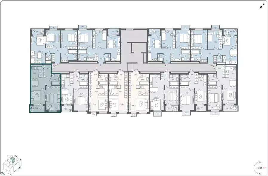 2-комнатная квартира: село Перхушково, микрорайон Равновесие, 5 (42.6 ... - Фото 2