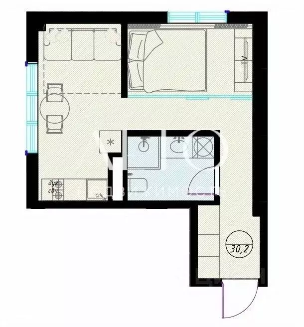 1-к кв. Краснодарский край, Сочи Адлер жилрайон, ул. Ленина, 290/7к12 ... - Фото 1