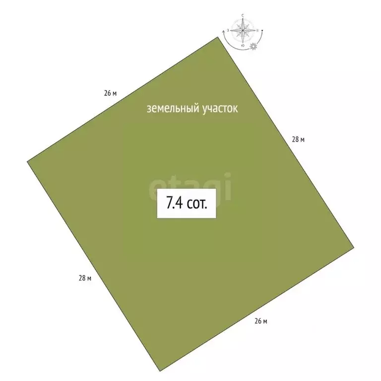 Участок в Алтай, Майминский район, с. Бирюля ул. Таркольская (7.4 ... - Фото 0