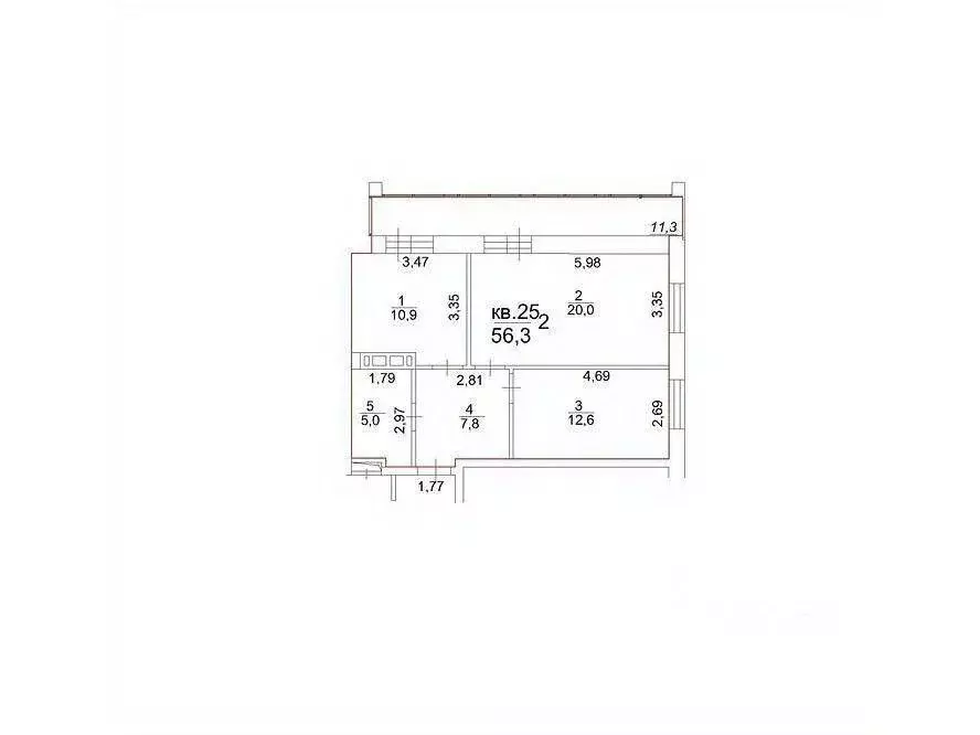 2-к кв. Томская область, Томск тракт Московский, 107 (56.3 м) - Фото 1