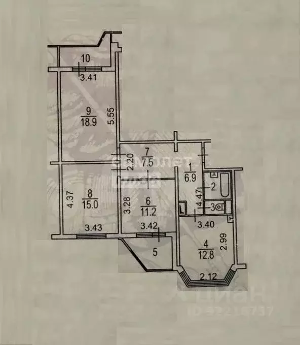 3-к кв. Москва Рождественская ул., 14 (76.3 м) - Фото 2