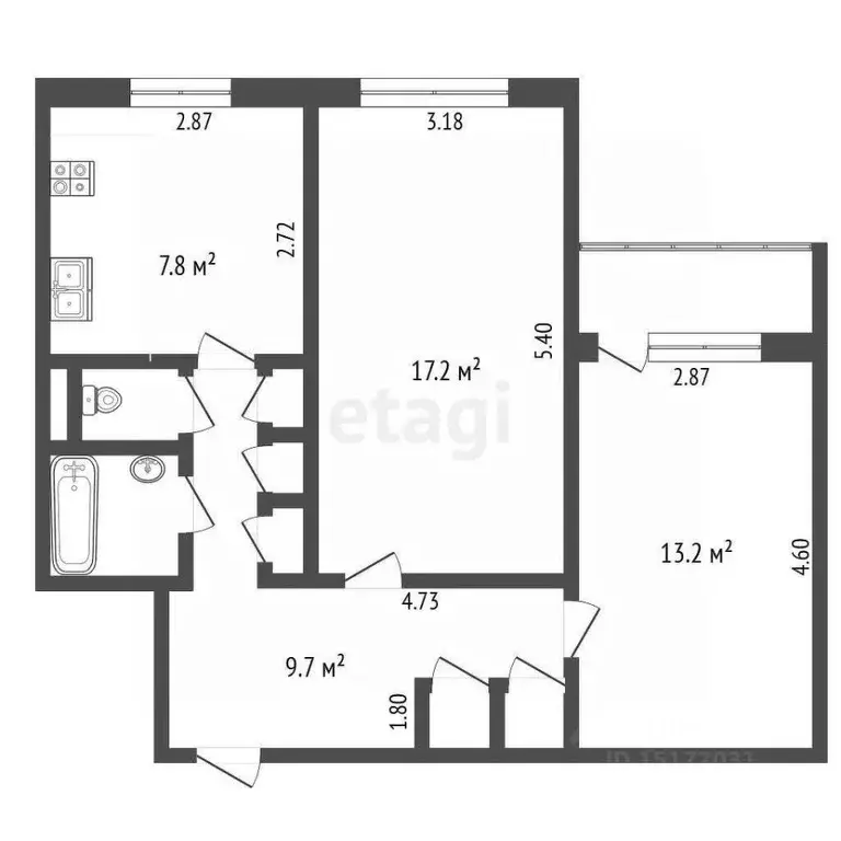 2-к кв. Ямало-Ненецкий АО, Новый Уренгой Советский мкр, 4/1 (53.8 м) - Фото 2