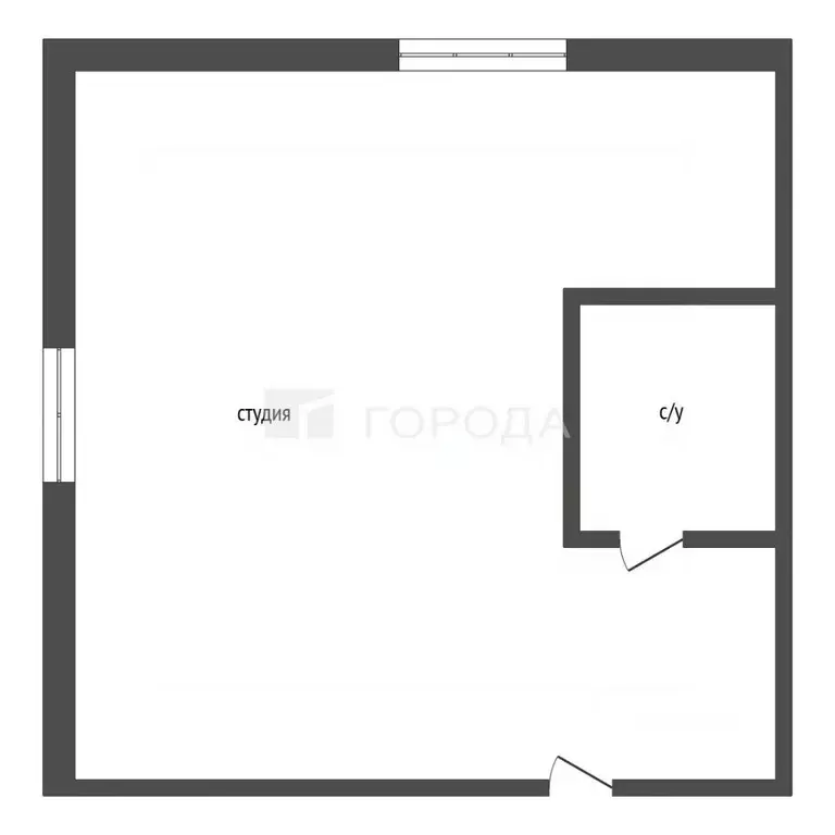 Студия Кемеровская область, Прокопьевск ул. Петренко, 8 (33.8 м) - Фото 2