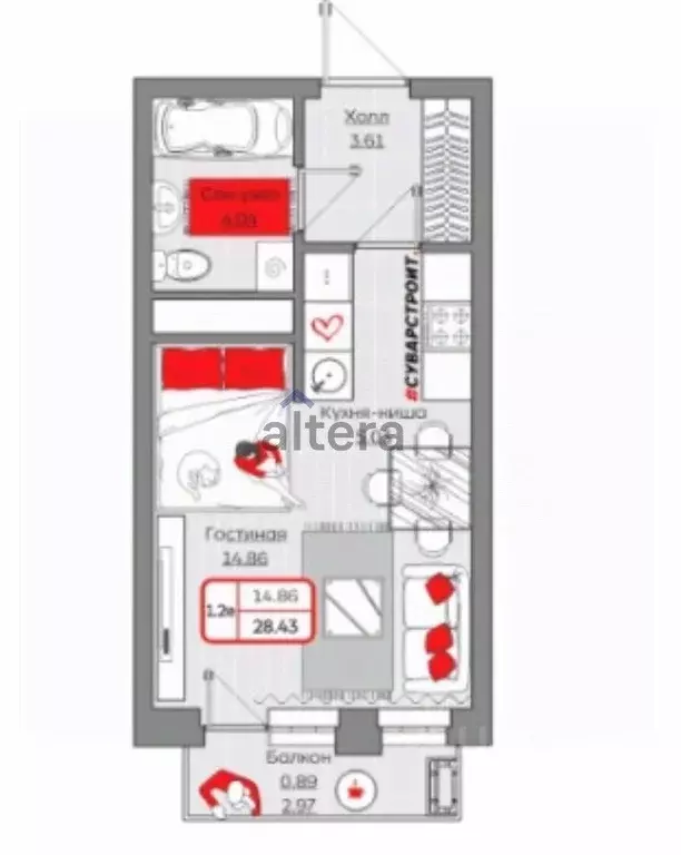 Студия Татарстан, Казань проезд Детский, 3 (28.43 м) - Фото 2