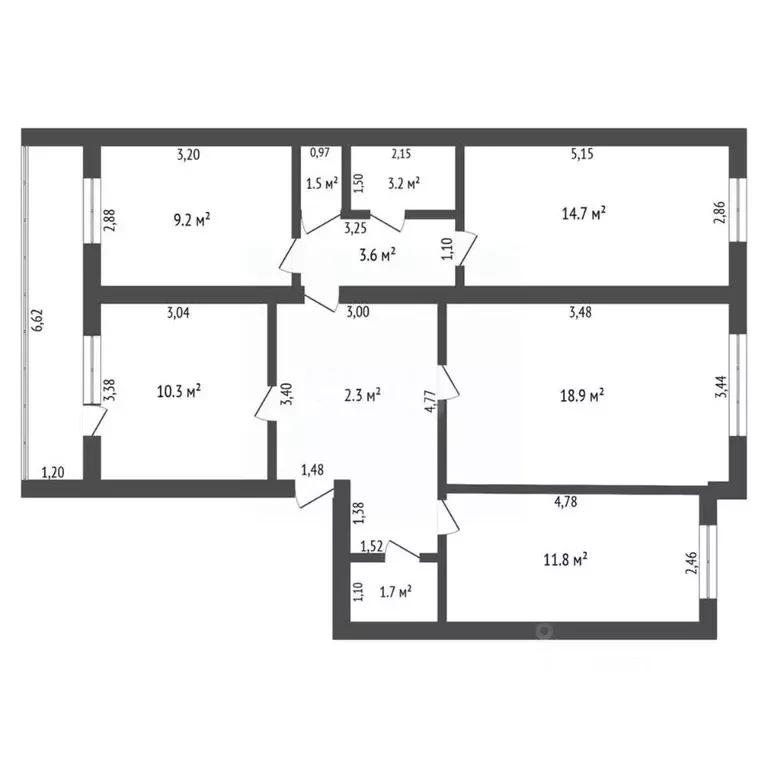 4-к кв. Амурская область, Октябрьский муниципальный округ, с. ... - Фото 2