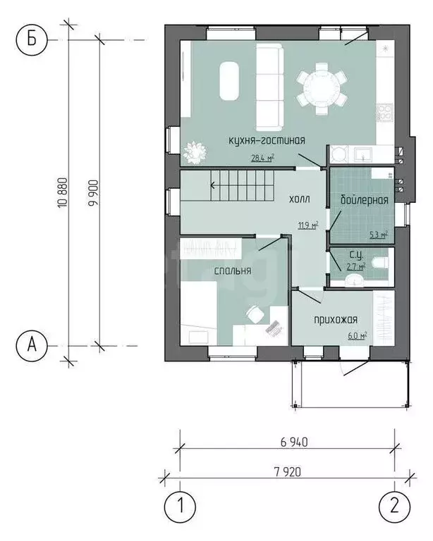 Дом в Тула, улица Льва Толстого (128.5 м) - Фото 1