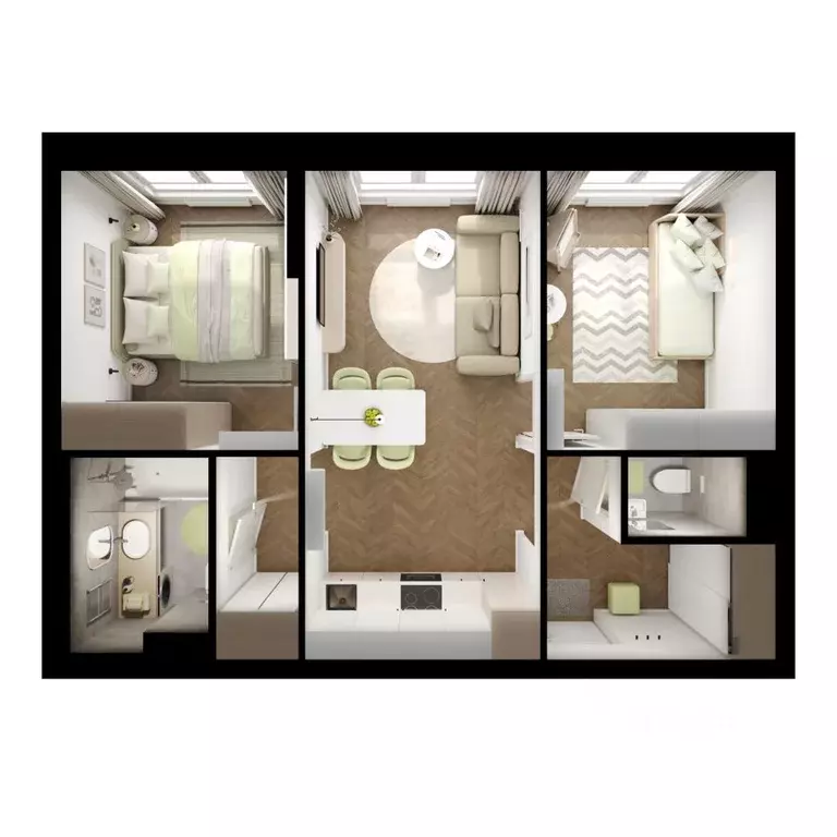 2-к кв. Московская область, Ленинский городской округ, Боброво пгт ... - Фото 2