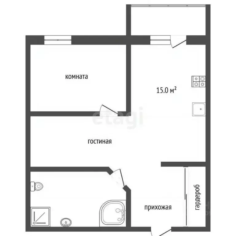 1-к кв. Мордовия, Саранск Московская ул., 34 (43.6 м) - Фото 1