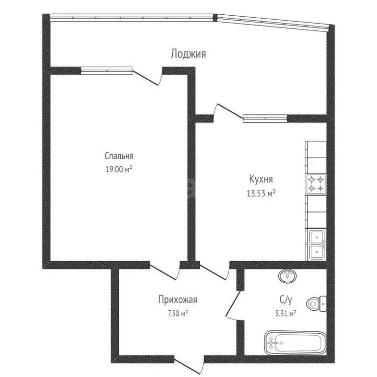 1-комнатная квартира: Краснодар, Старокубанская улица, 137/1к1 (47.1 ... - Фото 2