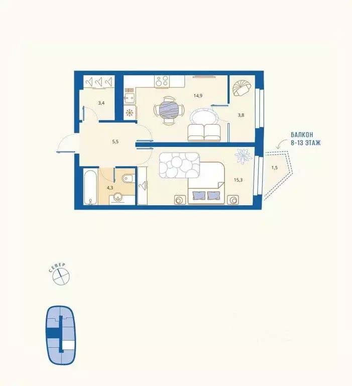 1-к кв. Пензенская область, Пенза Арбеково жилрайон, Дальнее Арбеково ... - Фото 0