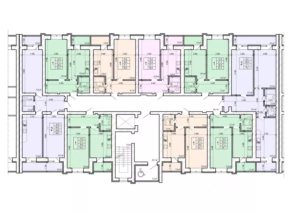2-к кв. Саратовская область, Энгельс Новобазарная ул., 4 (69.5 м) - Фото 2