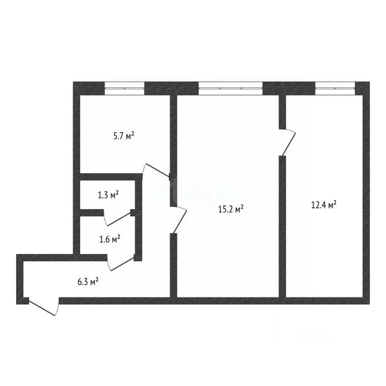 2-к кв. Нижегородская область, Нижний Новгород ул. Сурикова, 4 (42.0 ... - Фото 2