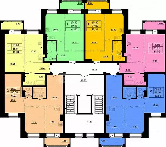 2-комнатная квартира: Омск, улица Малиновского, 16к1 (60.6 м) - Фото 1