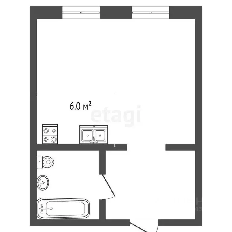 Студия Московская область, Балашиха ул. Реутовская, 6 (26.7 м) - Фото 1