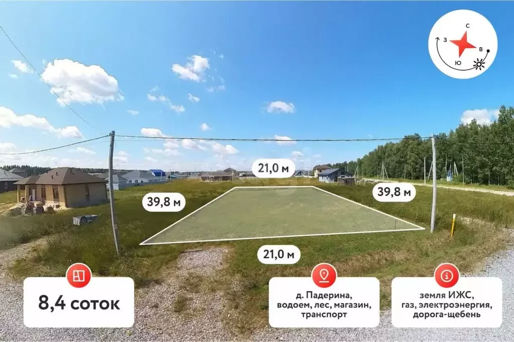 Участок в Тюменская область, Тюменский муниципальный округ, д. ... - Фото 1