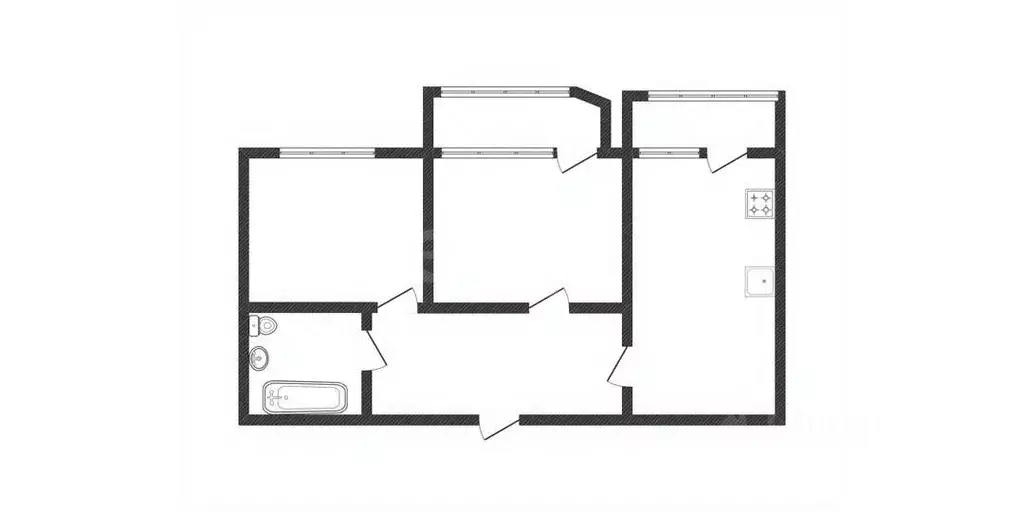 2-к кв. Краснодарский край, Краснодар ул. Красных Партизан, 1/4к16 ... - Фото 2