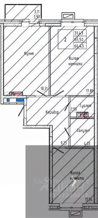 2-к кв. Воронежская область, Рамонский район, Яменское с/пос, пос. ... - Фото 1