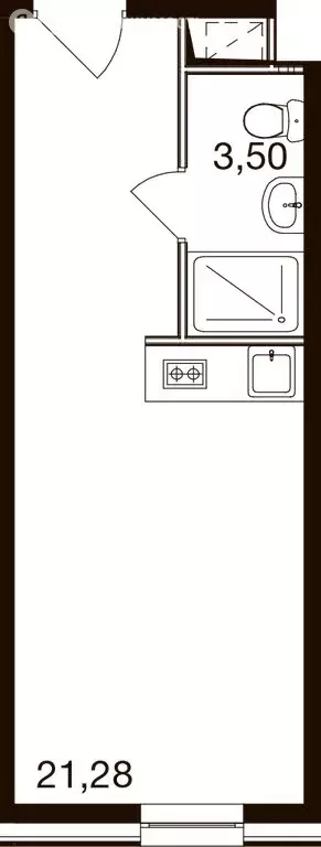 Квартира-студия: Новоивановское, Западная улица, 85 (24.9 м) - Фото 1