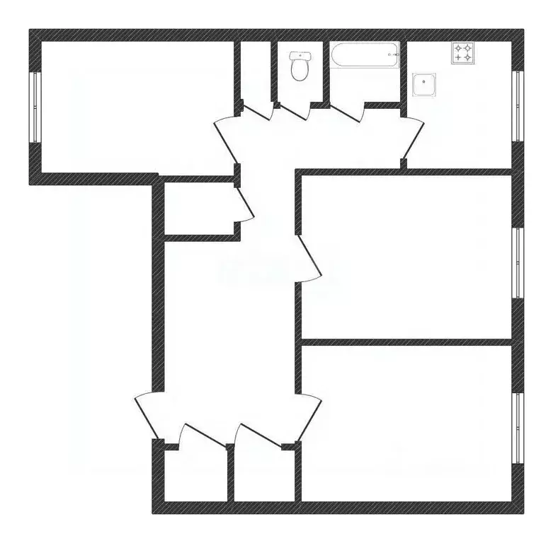 3-к кв. Липецкая область, Липецк ул. Ильича, 10 (34.5 м) - Фото 0