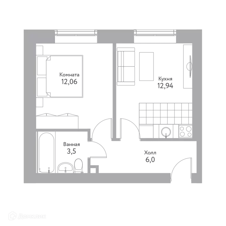 Продаётся 1-к квартира, 34.5 м - Фото 0