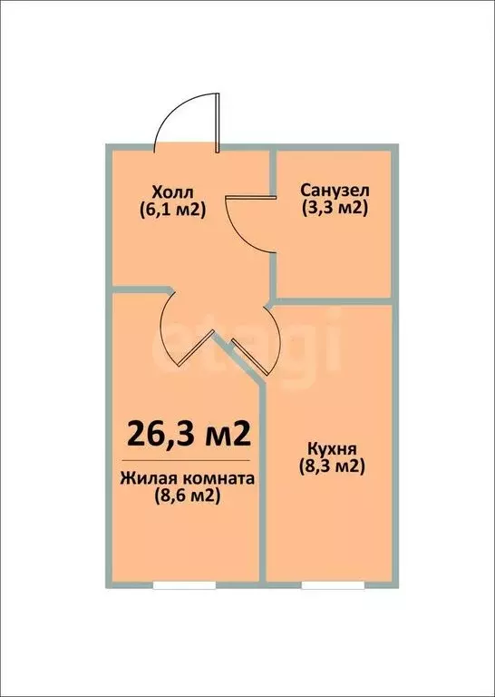 1-комнатная квартира: Богородское сельское поселение, деревня Куюки, ... - Фото 1