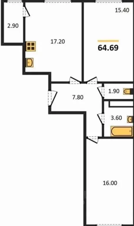 2-к кв. Самарская область, Самара Гая ул., 22 (64.0 м) - Фото 0