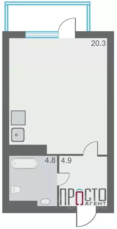 Студия Свердловская область, Екатеринбург ул. Крестинского, 35 (23.6 ... - Фото 2