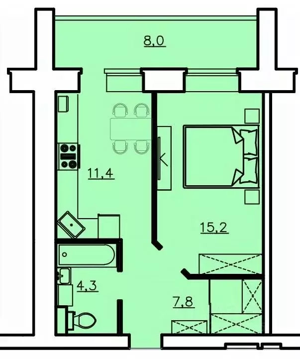 1-к кв. Владимирская область, Александров  (15.2 м) - Фото 0