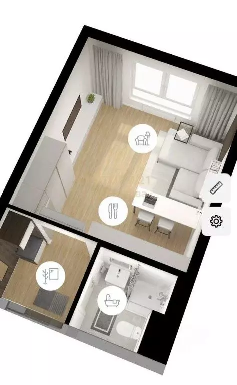 Квартира-студия: Москва, проспект 40 лет Октября, 36 (24 м) - Фото 1