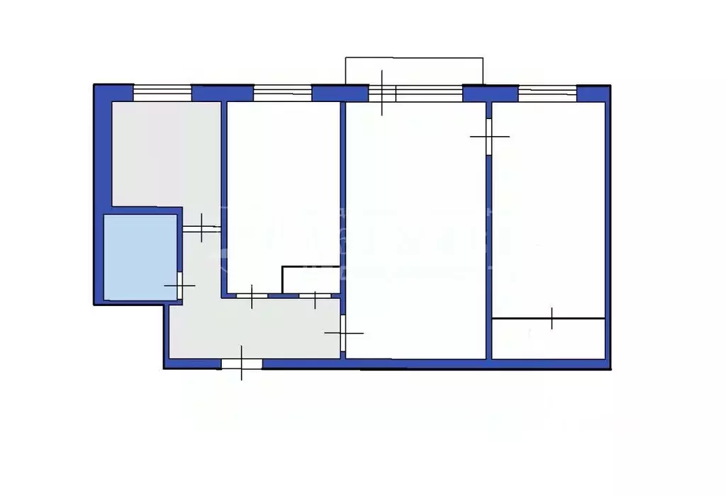 3-к кв. Кемеровская область, Кемерово ул. Сибиряков-Гвардейцев, 330 ... - Фото 1