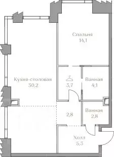 1-к кв. Москва Коллекция Лужники жилой комплекс (63.0 м) - Фото 0