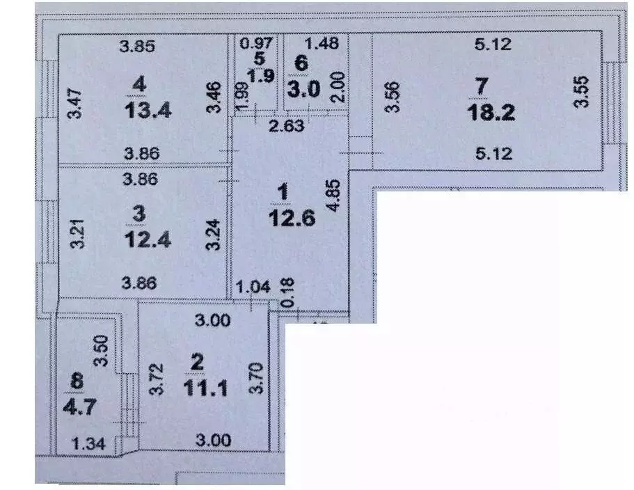 3-к кв. Башкортостан, Стерлитамак Солнечный мкр, ул. Юрматинская, 12 ... - Фото 2