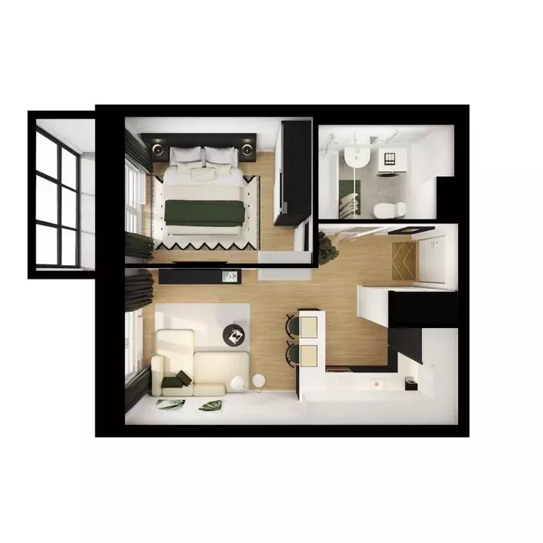 Квартира, 1 комната, 33 м - Фото 2