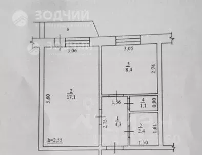 1-к кв. Чувашия, Вурнары пгт ул. Ленина (33.0 м) - Фото 2