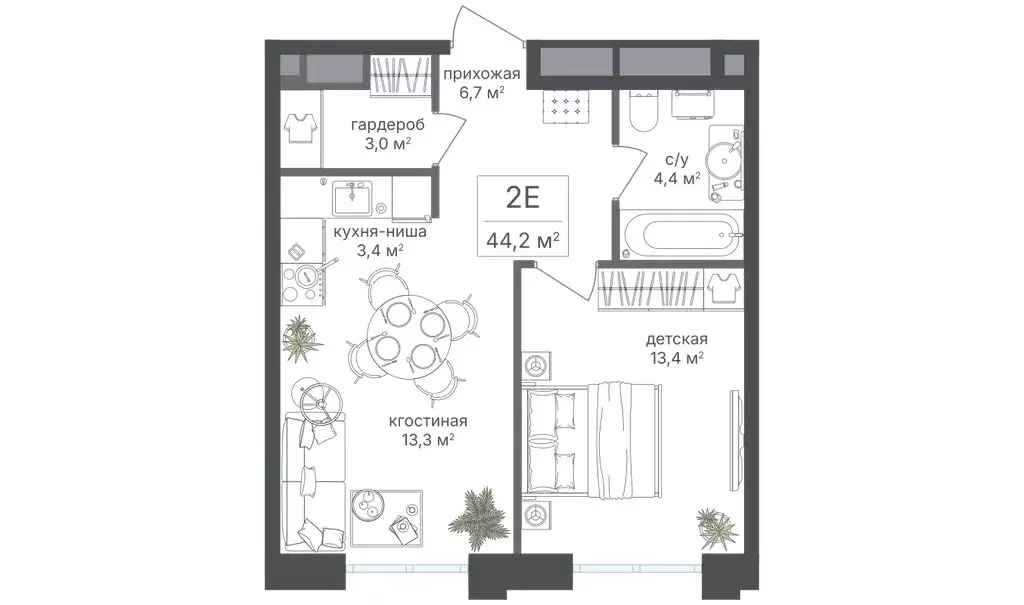 2-комнатная квартира: Москва, САО, Головинский район, жилой комплекс ... - Фото 1