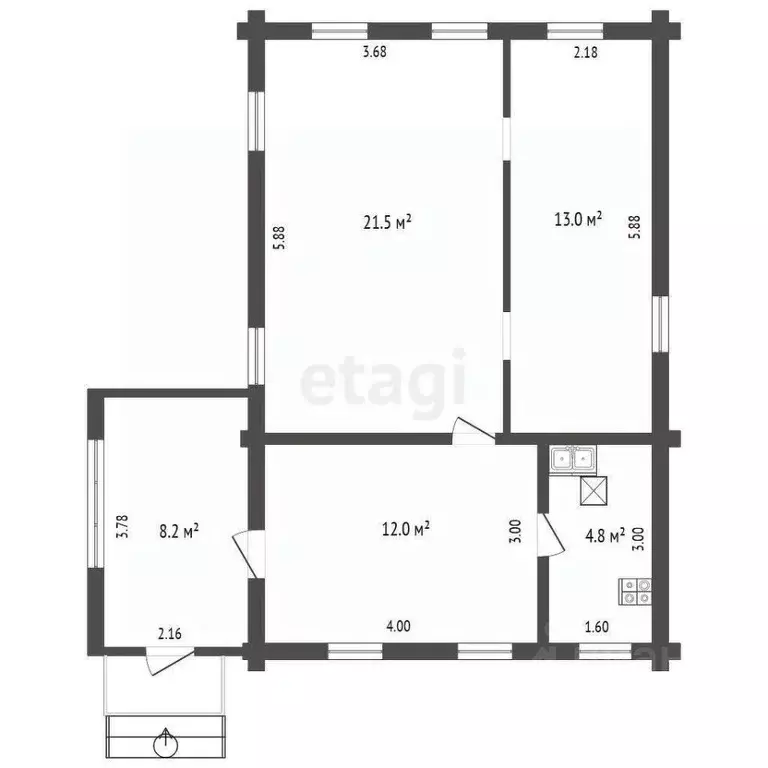 Дом в Башкортостан, Стерлитамак ул. Дзержинского (51 м) - Фото 1