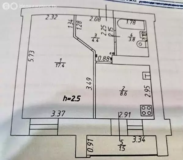 1-комнатная квартира: Казань, улица Толбухина, 7 (34.2 м) - Фото 1