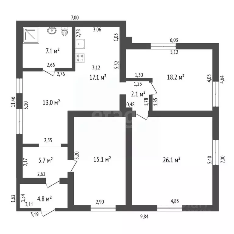 Дом в Амурская область, Благовещенский район, с. Чигири Степная ул., ... - Фото 2