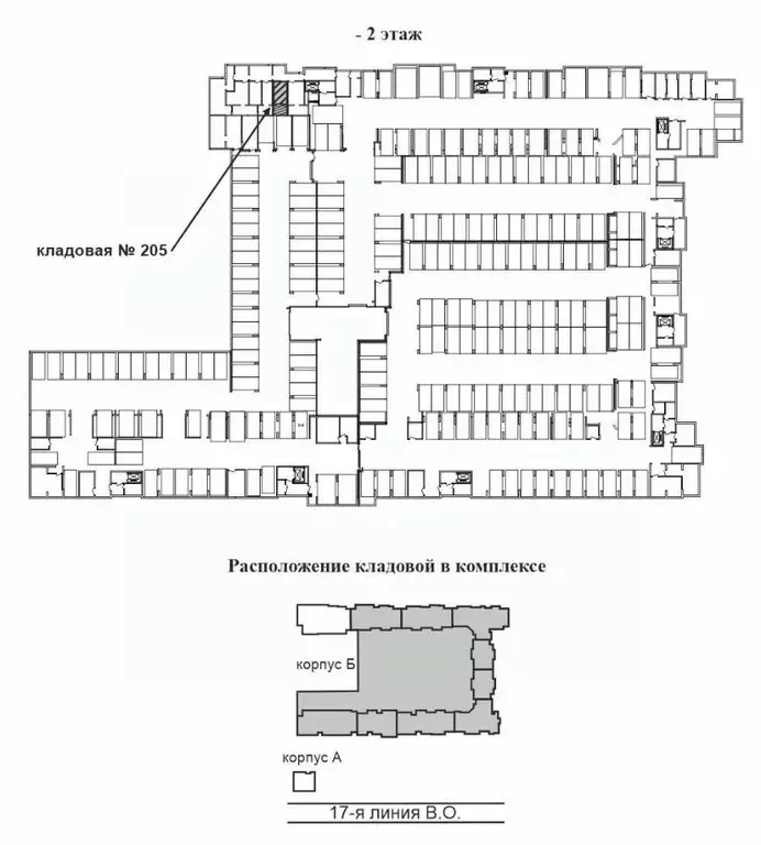 Склад в Санкт-Петербург 17 линия жилой комплекс, 10Б (19 м) - Фото 1