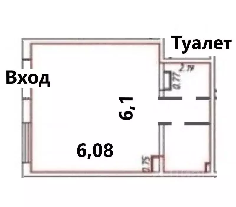 Помещение свободного назначения в Москва № 100 кв-л, 1к2 (47 м) - Фото 1