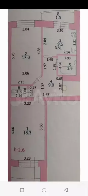 2-к. квартира, 59,5 м, 10/10 эт. - Фото 0